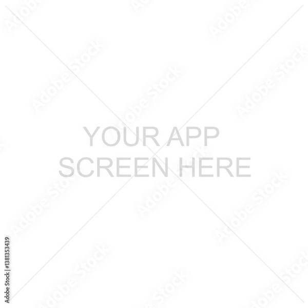 Fototapeta Your App Screen Here Placeholder Template on a Transparent Background
