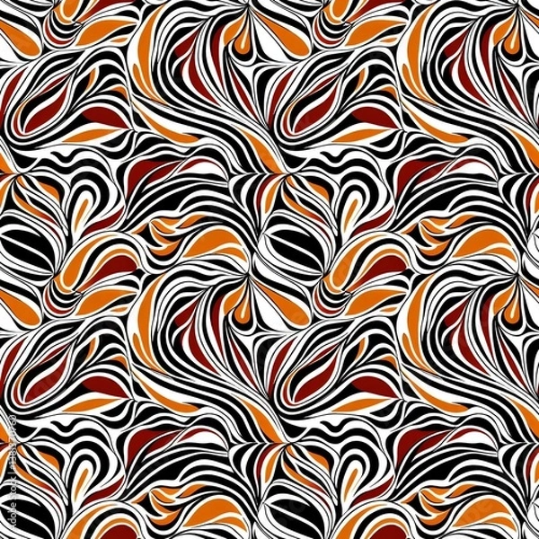 Fototapeta an orange and black swirl pattern on a white background