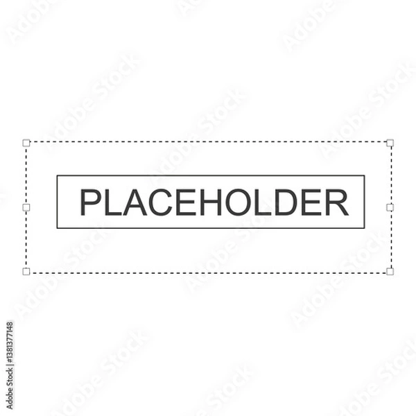 Fototapeta Placeholder on a Transparent Background
