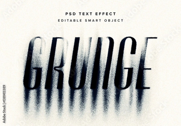 Fototapeta Dissolving Grain Text Effect Mockup