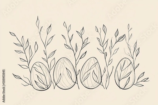 Fototapeta Happy Easter concept greeting card