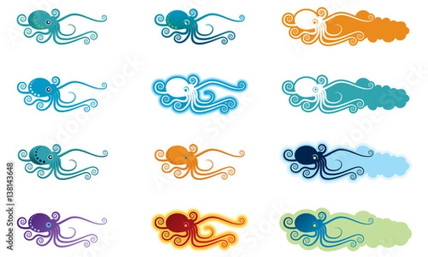 Obraz Octopus Vector Illustration