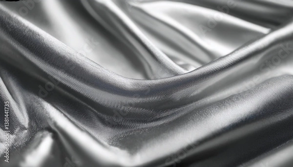 Obraz Silver silk fabric background
