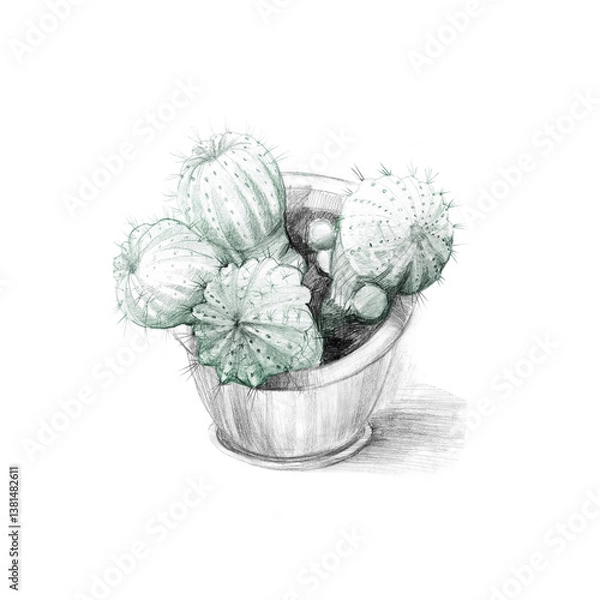 Obraz cactus in a pot