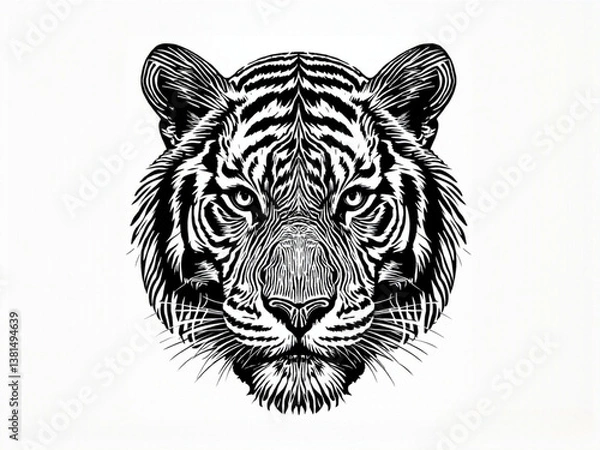Obraz tiger head vector
