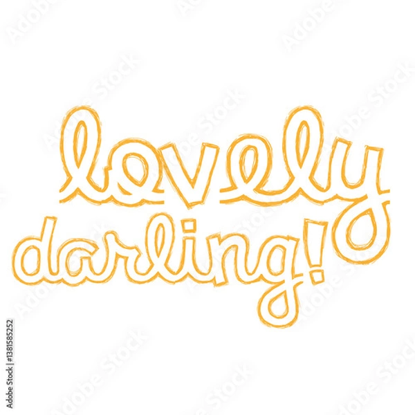 Fototapeta Lovely Darling Typography Design on a Transparent Background
