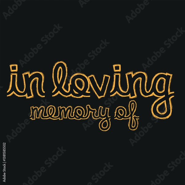 Fototapeta In Loving Memory of Typography Design vector illustration