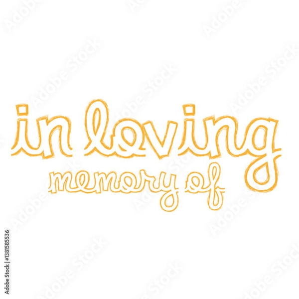 Fototapeta In Loving Memory of Typography Design on a Transparent Background
