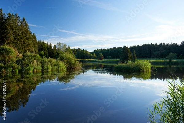 Obraz lake and forest