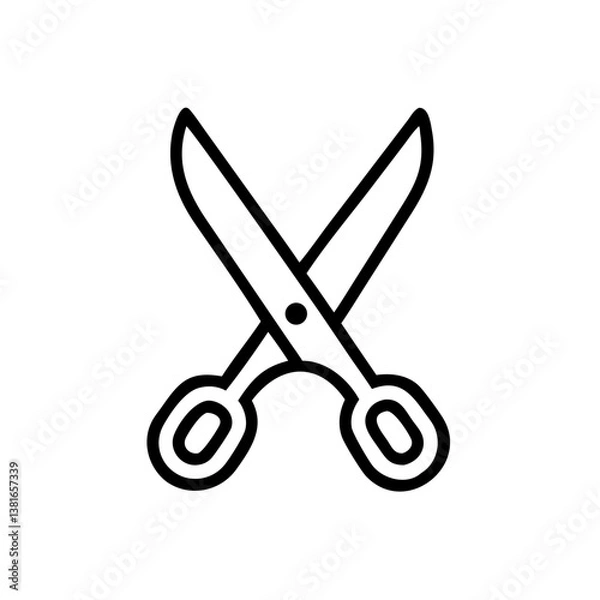 Fototapeta Scissors Cutting Icon, Vector