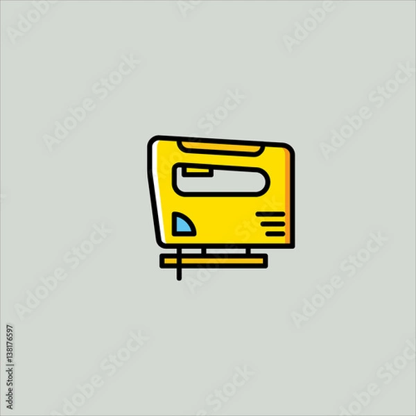 Obraz jigsaw icon flat design