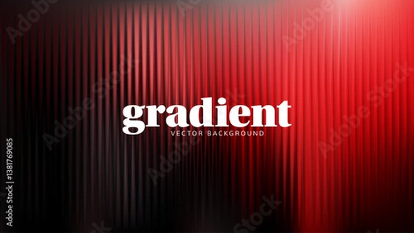 Fototapeta Ripple glass distortion background. Abstract fractal effect ribbed glass texture with vibrant gradients smooth fluted vertical lines. Reeded Bold dynamic design blending futuristic tones vector bg