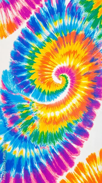 Fototapeta Tie dye pattern swirl