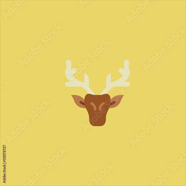 Fototapeta deer icon flat design