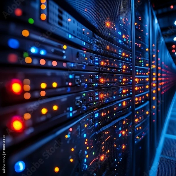 Fototapeta Enterprise level database server environment high resolution picture