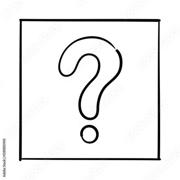 Fototapeta question mark in square