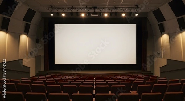 Fototapeta Empty movie theater screen.