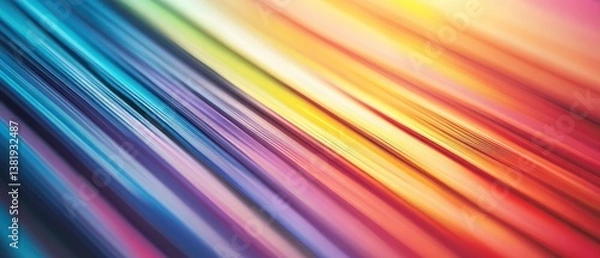Fototapeta Dynamic spectrum, Diagonal arrangement of vibrant color gradients