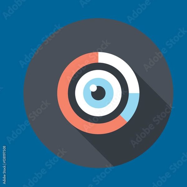 Fototapeta eye icon flat design