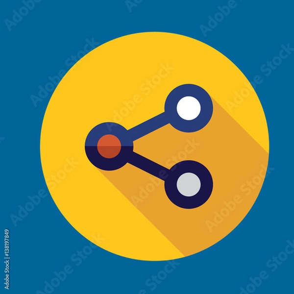 Fototapeta share icon flat design