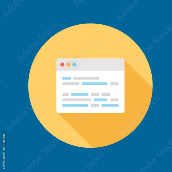 Fototapeta browser icon flat disign