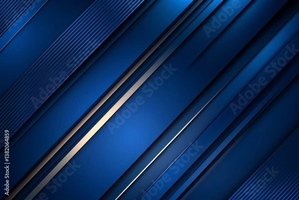 Fototapeta Abstract minimal 3d dark blue abstract business presentation background. Abstract geometric pattern luxury dark blue background. Elegant navy corporate backdrop deep blue geometric