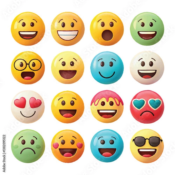 Fototapeta world emoji day vactor art ikon packs