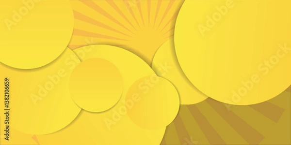 Fototapeta Fluid yellow gradient shapes composition. for presentation design. Vermilion base for website, print, base for banners, wallpapers, business cards, brochure, banner, calendar, graphic