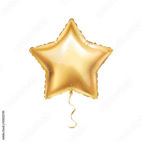 Obraz Gold star balloon on background