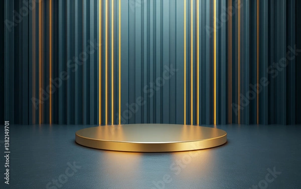 Fototapeta Minimalist e-commerce product display table business background
