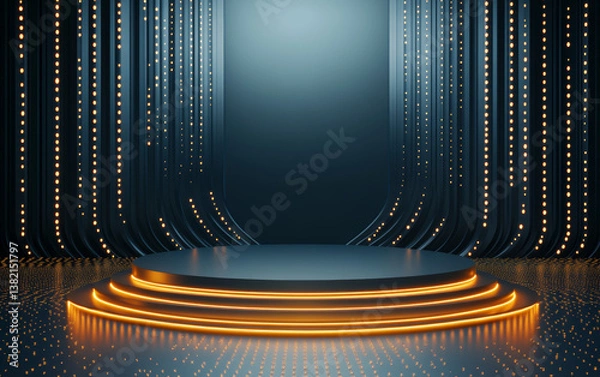 Fototapeta Minimalist e-commerce product display table business background

