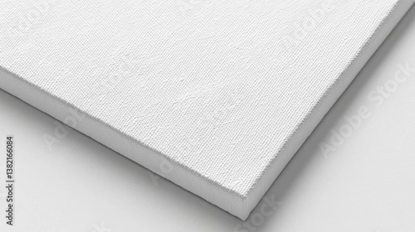 Fototapeta Close-up of blank white canvas texture on surface