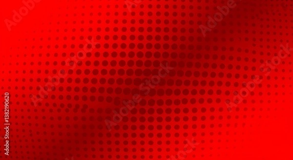 Fototapeta Crimson Dot Matrix Red Gradient Halftone Scarlet Digital Texture Dynamic Red Points A Reddish Hue Vibrant Red Pattern AI Generated