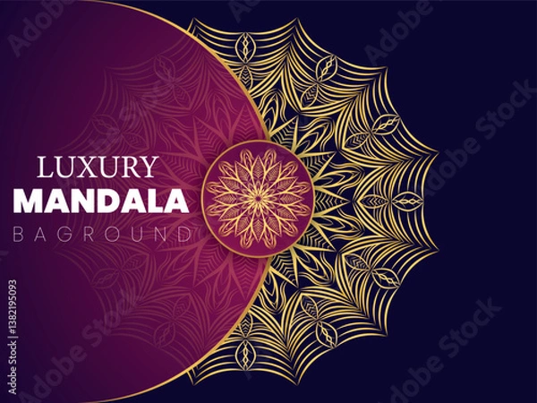Fototapeta Elegant Luxury Mandala Background Design