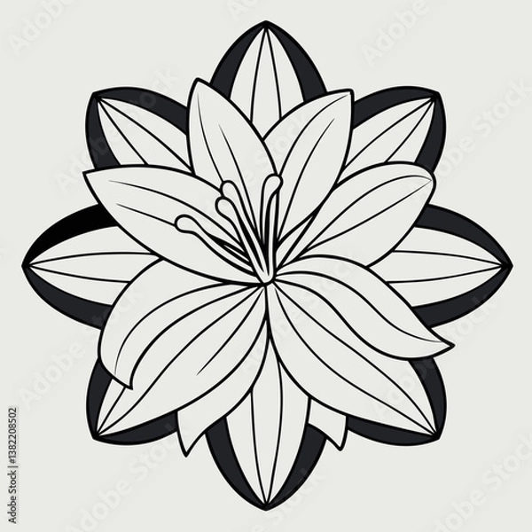 Obraz vector illustration of a flower