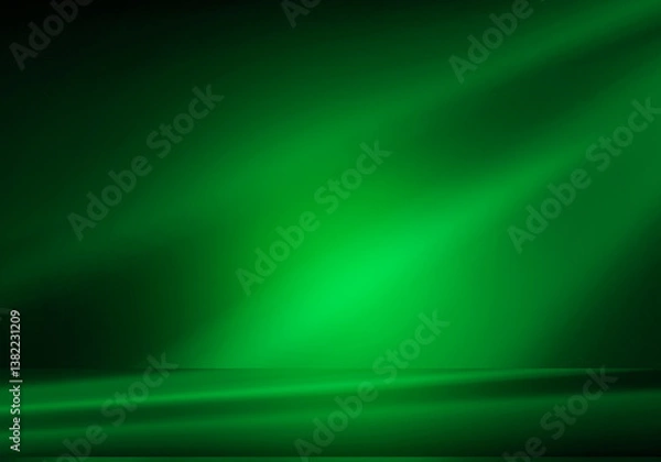 Fototapeta Wall interior background, studio and backdrops show products. with leaf shadow from window color green and white. background for text insertion and presentation of product	
