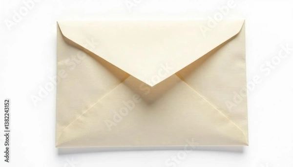 Obraz Sealed envelope on white, isolated background, envelope, secret