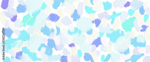 Fototapeta 水彩テクスチャブルー背景イラスト