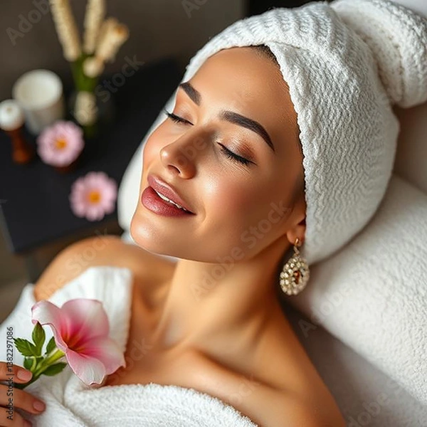 Obraz Serene Spa Bliss A Moment of Relaxation and Rejuvenation