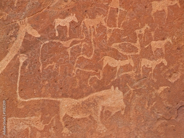 Fototapeta ryciny naskalne