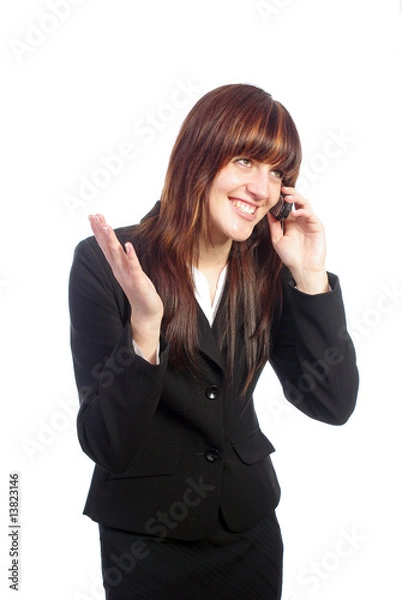 Fototapeta Call center operator smiling