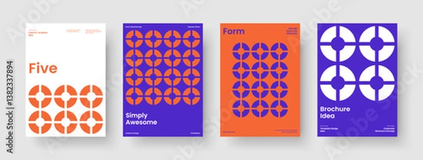 Fototapeta Abstract Background Template. Geometric Poster Layout. Creative Report Design. Banner. Flyer. Brochure. Business Presentation. Book Cover. Pamphlet. Leaflet. Catalog. Journal. Brand Identity