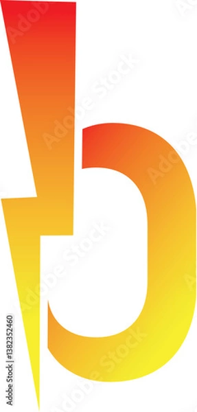 Obraz Power Energy Lightning B Logo