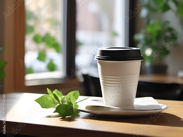Obraz ペーパーカップ　 モックアップ　サンプルイメージ	