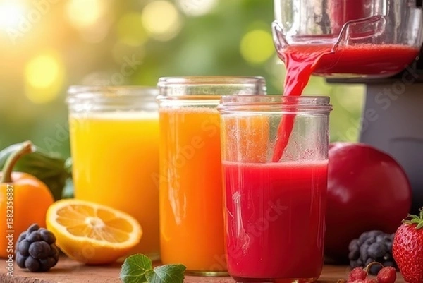 Fototapeta Fruit Juice Crafting Procedure