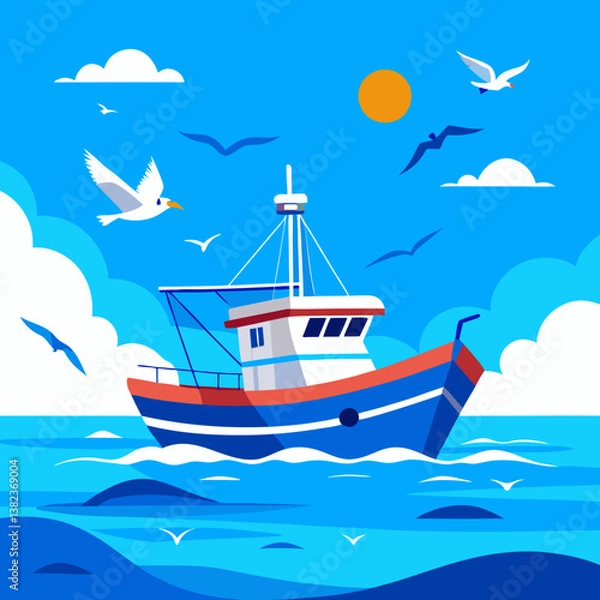 Obraz ship in the sea