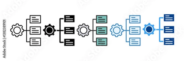 Obraz Processing Icon Set Multiple Style Collection
