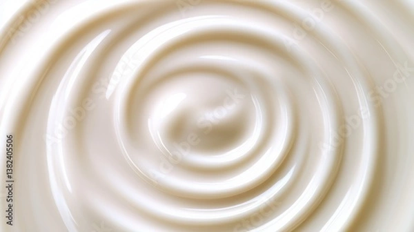 Obraz 渦を巻く抽象的な白い液体のクローズアップ.