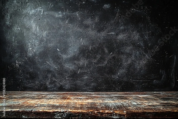 Obraz empty room with wooden floor. Generative AI