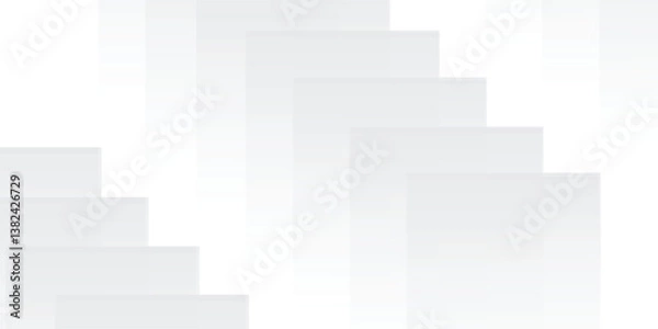Fototapeta Abstract Geometric Background in White and Gray with Subtle Shadows and Bright Light, Ideal for Clean, Modern Branding and Professional Business Templates"